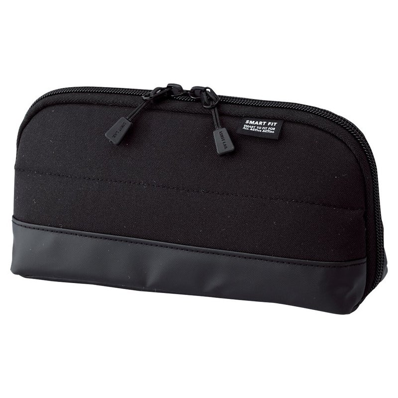 LIHIT LAB Pen Case (Pencil Case), Water & Stain Repellent, 8" x 4'', Black (A7688-24) - Image 1
